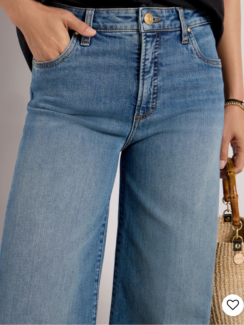 KUT FROM THE KLOTH Ryan Fab Ab Super Wide Leg Jean Size 6 - Picture 3 of 13